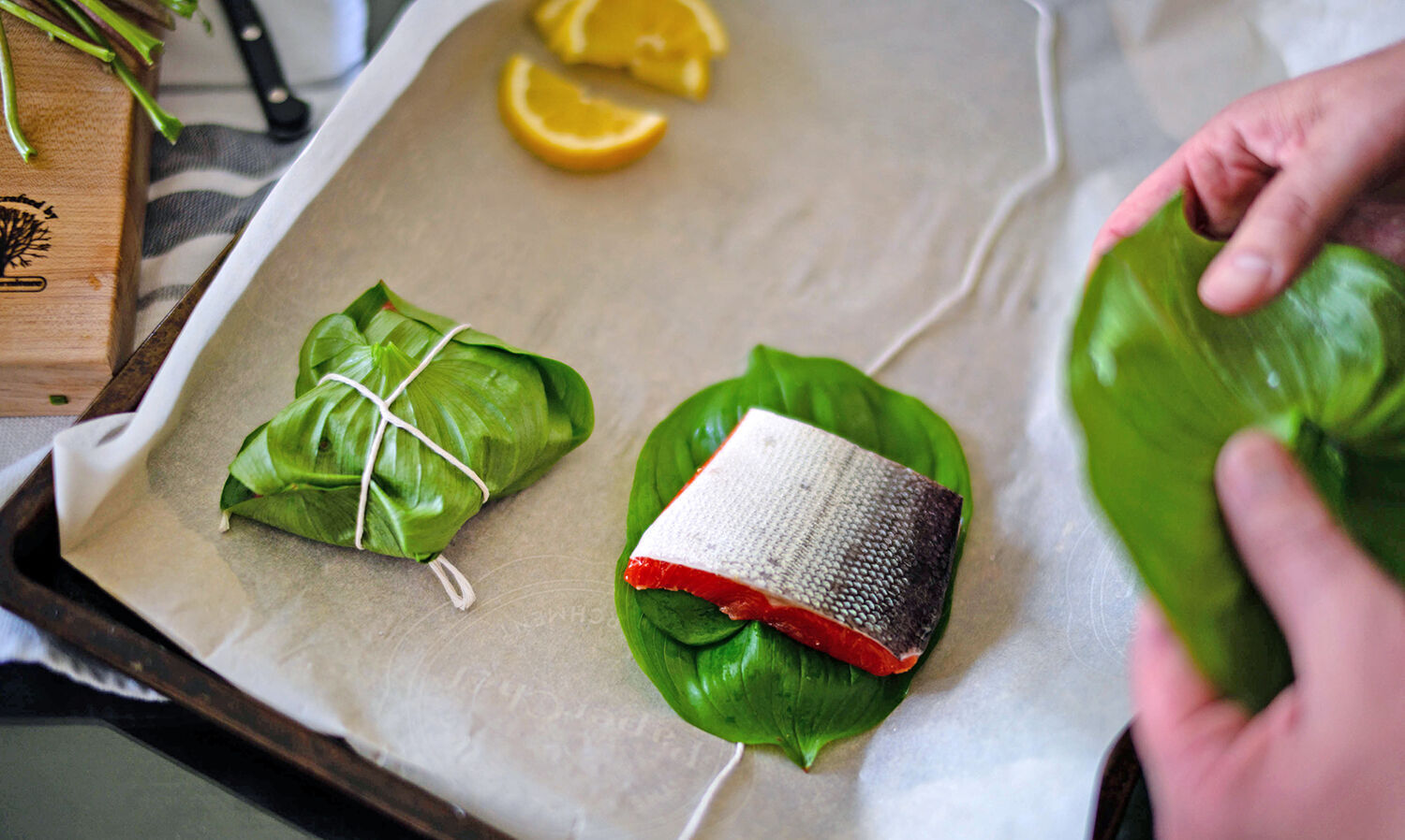 Deer heart-wrapped sockeye fillets 2